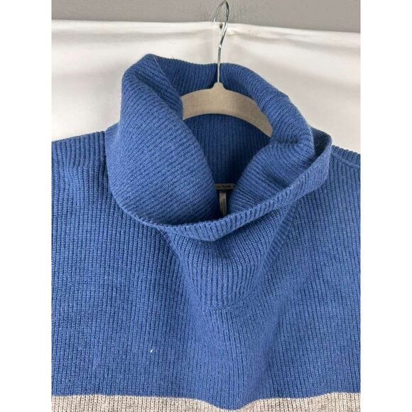 Free People Women's Large Oversized Tunic Sweater Turtleneck Colorblock - Picture 10 of 16